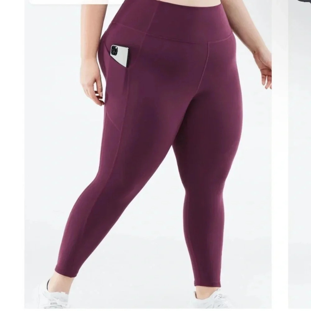 NWOT Fabletics Oasis PureLuxe High-Waisted 7/8 Legging Burgundy Size 4X